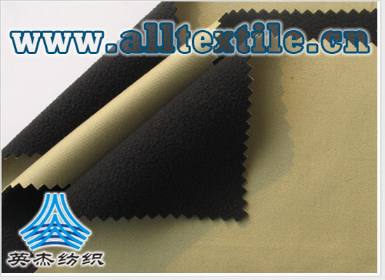 waterproof, moisture permeable breathable cotton elastic fine skew +TPU+ elastic fleece compound fabric